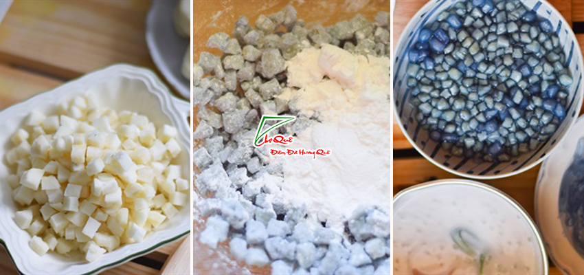 L&agrave;m thạch củ năng đậu biếc